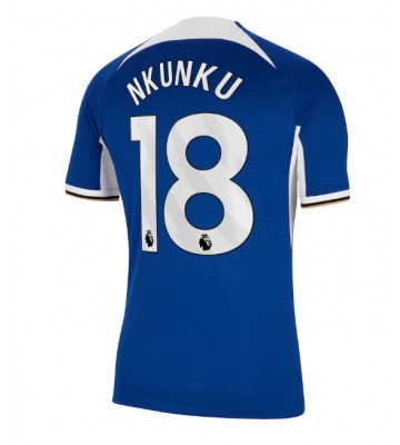 Chelsea Christopher Nkunku #18 Replica Home Stadium Shirt 2023-24 Short Sleeve